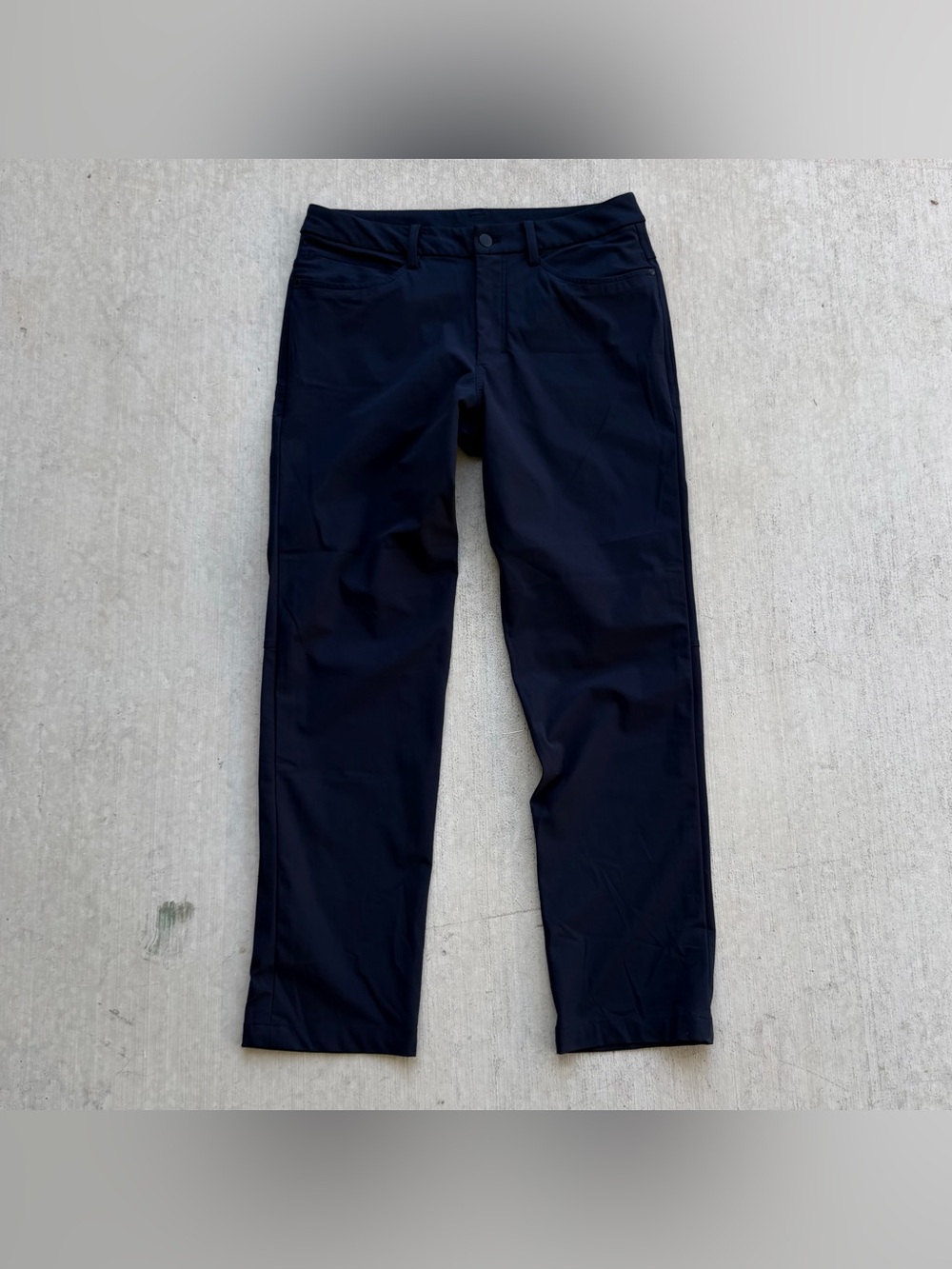 Lululemon ABC Straight Fit 5 Pocket Pants Men Size 30 Stretch Active Navy